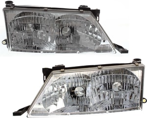 Headlight Assembly Pair/Set for 1998-1999 Toyota Avalon, Right Passenger and Left Driver Halogen Replacement