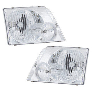 Headlight Assembly for 2002-2005 Ford Explorer, Halogen, Right Passenger and Left Driver, Excludes 2002-2003 Sport Model, Replacement Pair/Set