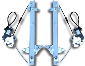 Front Window Regulator for Toyota Corolla 1993-1997, Right Passenger and Left Driver, Power, with Motor, Pair/Set of 2, Replacement