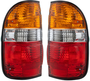 Tail Light Assembly Pair/Set for 2001-2004 Toyota Tacoma, Right Passenger and Left Driver Replacement