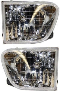 Headlight Assembly Pair/Set for 1998-2001 Mountaineer, Right Passenger and Left Driver Halogen Lights Replacement