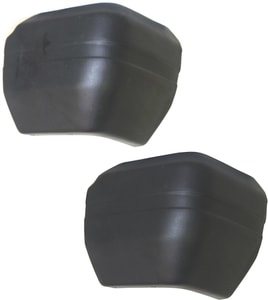 Rear Bumper End Pair/Set for 1984-1990 Jeep Wagoneer and 1984-1996 Cherokee, Right Passenger and Left Driver, Textured without Tire Mount Holes Replacement