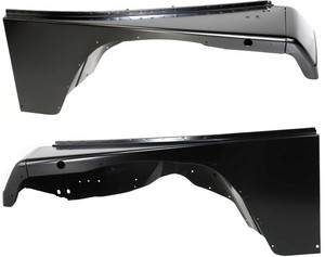 Front Fender Pair/Set for 1987-1995 Jeep Wrangler (YJ), Right Passenger and Left Driver, Primed (Ready to Paint), Suitable for 1993-1995 Models, Excludes Renegade, Replacement