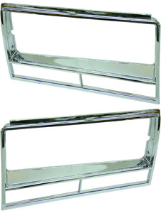 Headlight Door Pair/Set for 1982-1987 Chevrolet El Camino / 1982-1983 Malibu, Chrome, Right Passenger and Left Driver Included, Replacement