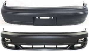 Front and Rear Bumper Cover Set for 1992-1994 Toyota Camry, Excluding Wagon, Primed (Ready to Paint) - Complete Replacement Set