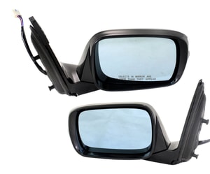 Mirror Pair/Set for Acura MDX 2010-2013, Right Passenger and Left Driver, Power Adjustable, Manual Folding, Heated, Paintable, w/ Memory and Signal Light, Replacement