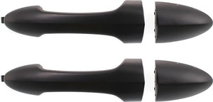 Rear Exterior Door Handle Pair/Set for 2000-2007 Ford Focus, 2001-2007 Ford Escape, 2001-2006 Tribute, Right Passenger and Left Driver Side w/Cap, Cover, Pad, Handle Replacement