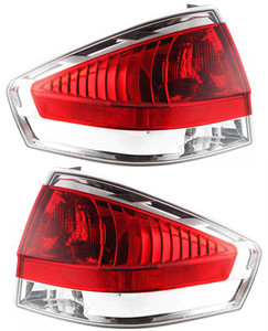 Tail Light Assembly Pair/Set for 2008 Ford Focus Coupe/Sedan, Right Passenger and Left Driver Replacement