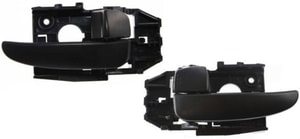 Front Interior Door Handle Pair/Set for Hyundai Elantra 2001-2006, Right Passenger and Left Driver, Black Rear, Light Replacement