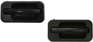 Rear Exterior Door Handle for Hummer H2 2003-2009, Right Passenger and Left Driver, Textured Black, Without Chrome Trim Package, Replacement Pair/Set