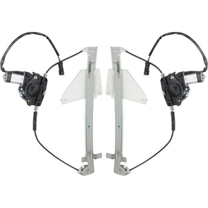 Rear Window Regulator with Motor for 2001-2004 Jeep Grand Cherokee, Power, Right Passenger and Left Driver, Replacement Pair/Set