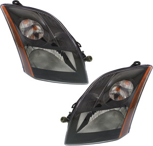 Pair/Set - Headlight Assembly for Nissan Sentra 2007-2009, Right Passenger and Left Driver, Halogen, 2.5L Engine, SE-R/SE-R Spec V Models, Replacement
