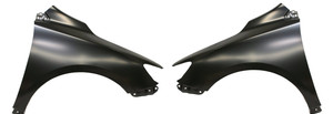 Front Fender Pair/Set for 2009-2010 Toyota Corolla, Right Passenger and Left Driver, Steel, without Signal Light Hole, Replacement