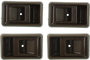 Front and Rear Inside Door Handle Pair/Set for 1989-1992 Prizm and 1995-2000 Tacoma, Right Passenger, Left Driver, Brown, Pair/Set of 4, Replacement