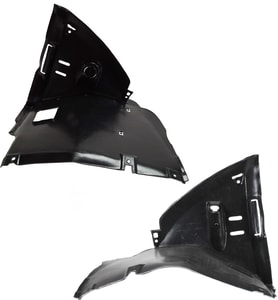 Front Fender Liner Pair/Set for BMW 323I 1999-1999, Right Passenger and Left Driver, Front Section, Compatible with Convertible/Coupe Models, Replacement