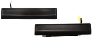 Front Door Handle Pair/Set for 1982-1996 Chevrolet Century, Right Passenger and Left Driver Included, Outside, Smooth Black, Metal, Without Hole, Same for Rear - Replacement