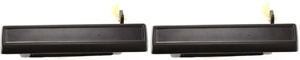 Front and Rear Exterior Door Handle Set for Chevrolet Century, Left Driver Side, 1982-1996, Smooth Black Metal Replacement