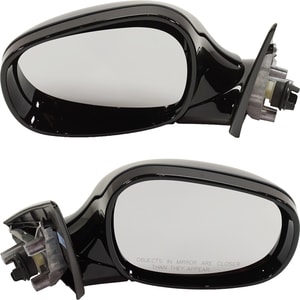 Power Folding Heated Paintable Mirror Pair/Set for 2009-2012 BMW 328I Wagon, Right Passenger and Left Driver, with Memory, without Auto-Dimming, Clear Glass, Replacement