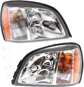 Headlight Assembly for Cadillac Deville 2004-2005, Right Passenger and Left Driver, Halogen, Replacement Pair/Set