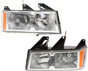 Headlight Assembly for GMC Canyon/Colorado 2005-2008, Right Passenger and Left Driver, Halogen, Replacement Pair/Set