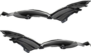 Front Fender Liner Pair/Set for Chevrolet Malibu 1997-2003, Classic 2004-2005, Oldsmobile Cutlass 1997-1999, Right Passenger and Left Driver Side, Front Section Replacement