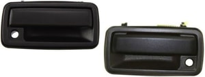 Front Exterior Door Handle Pair/Set for 1995-2004 GMC Jimmy and 1995-2005 Chevrolet Blazer, Right Passenger and Left Driver, Textured Black with Keyhole, Metal Replacement