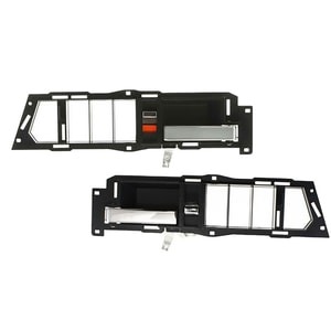 Front Door Handle Pair/Set for 1994 Chevrolet C1500 Suburban/K1500 Suburban, Right Passenger and Left Driver Interior, Black with Case and Chrome Lever - Replacement