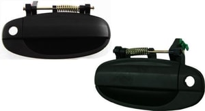 Front Exterior Door Handle Assembly for Chevrolet Aveo 2004-2006/Aveo5 2006-2011, Right Passenger and Left Driver, Textured Black, Replacement Pair/Set