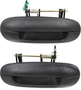 Rear Exterior Door Handle Pair/Set for Chevrolet Trailblazer EXT 2002-2006 and Envoy 2002-2009, Right Passenger and Left Driver, Textured Black, 3-Row Seating, Replacement