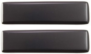 Rear Exterior Door Handle Pair/Set for Chevrolet Astro/Safari 1992-2005, Right Passenger and Left Driver, Side Sliding, Smooth Black Replacement