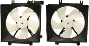 Cooling Fan Assembly Set for Subaru Impreza (2008-2011) and Forester (2009-2013), Includes A/C Fan, Radiator Fan Shroud Assembly - Replacement Part