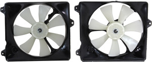 Cooling Fan Assembly Set for 1997-1998 Toyota ES300 and 1999 Solara, Set of 2, A/C and Radiator Fan with Shroud, Replacement
