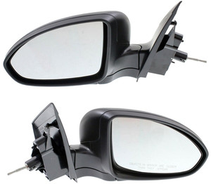 Manual Remote Mirror Pair/Set for Chevrolet Cruze 2011-2015/Cruze Limited 2016, Right Passenger and Left Driver, Manual Folding, Non-Heated, Textured Replacement