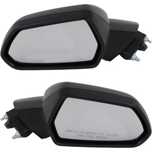 Mirror Pair/Set for 2016-2023 Chevrolet Camaro, Right Passenger and Left Driver, Power Adjustable, Non-Folding, Non-Heated, Paintable, w/o Auto Dimming, Memory or Signal Light - Coupe (2016-2019) & Convertible Replacement