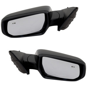 Power Mirror Pair/Set for 2019-2022 Chevrolet Malibu Hybrid/LT Models, Right Passenger and Left Driver, Manual Folding, Heated, Paintable, with Blind Spot Detection, without Auto Dimming, with Memory, Signal Light, Lane Change Assist, Replacement