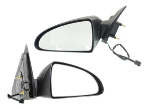 Power Mirror Pair/Set for 2004-2008 Chevrolet Malibu Base/LS/LT Models, Right Passenger and Left Driver, Manual Folding, Non-Heated, Textured, Replacement