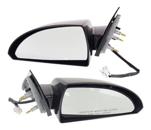 Pair/Set - Replacement Mirror for Chevrolet Impala 2006-2013, Impala Limited 2014-2016, Right Passenger and Left Driver, Power Adjustable, Non-Folding, Heated, Paintable, with Smooth Black Base