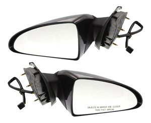 Power Mirror Pair/Set for 2004-2007 Chevrolet Malibu LT/SS Models, Right Passenger and Left Driver, Manual Folding, Non-Heated, Paintable Replacement