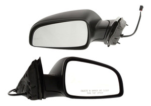 Power Mirror Pair/Set for 2008-2012 Chevrolet Malibu LS Model, Manual Folding, Non-Heated, Textured, Right Passenger and Left Driver Replacement