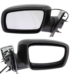Power Heated Manual Folding Paintable Mirror Pair/Set for Dodge Journey 2016-2018, Type 2, Right Passenger and Left Driver Replacement