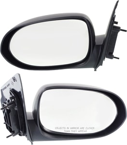 Manual Adjust Mirror Pair/Set for Dodge Caliber 2007-2012, Right Passenger and Left Driver, Non-Folding, Non-Heated, Textured Replacement