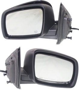 Power Mirror Pair/Set for 2009-2019 Journey, Right Passenger and Left Driver, Manual Folding, Heated, Paintable, with One Touch, without Memory, Replacement