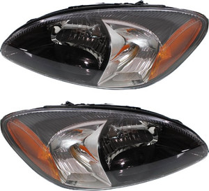 Headlight Pair/Set for 2000-2007 Ford Taurus, Right Passenger and Left Driver Lens and Housing, with Centennial Edition Replacement