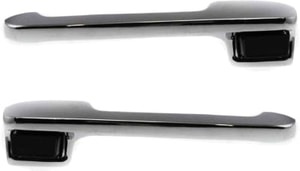 Front Exterior Door Handle Pair/Set for Ford F-Series 1980-1997, Right Passenger and Left Driver, Chrome Replacement
