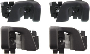 Front and Rear Door Handle Pair/Set for 1992 Ford Ranger, Right Passenger and Left Driver, Inside, Black, Replacement Pair/Set of 4