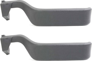 Front Door Handle Pair/Set for Ford F-Series 1987-1997, Inside, Right Passenger and Left Driver, Plastic, Black, Rear Replacement