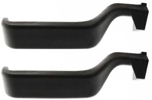 Front and Rear Interior Door Handle Set for Ford F-Series 1987-1997, Left Driver, Plastic, Black Replacement - Fits F-150, F-250, F-350.