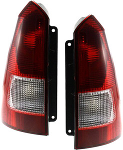 Tail Light Pair/Set for Ford Focus Wagon 2003-2007, Right Passenger and Left Driver, Lens and Housing, Replacement