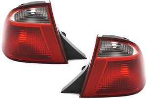 Tail Light Pair/Set for 2005-2007 Ford Focus Sedan, Includes Right Passenger and Left Driver Lights, Lens and Housing, Replacement