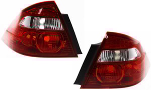 Tail Light Pair/Set for Ford Five Hundred 2005-2007, Right Passenger and Left Driver, Lens and Housing Replacement